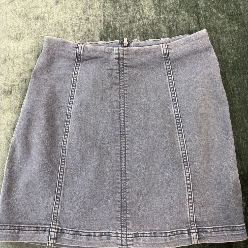 Free People Gray Mini Skirt